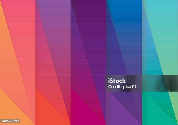 Multicolored Abstract Wallpaper Pattern In Material Design Style Stock Illustration - Download Image Now