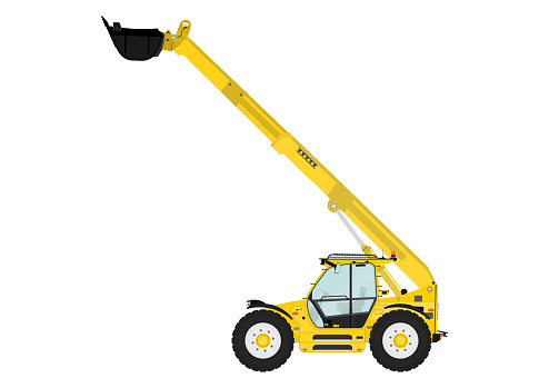 Telehandler Stock Image Telehandler Stock Illustration - Download Image Now - Agricultural ...