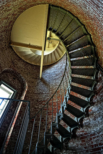 istock Interior stairway of Cape Blanco Lighthouse, Oregon 589938656