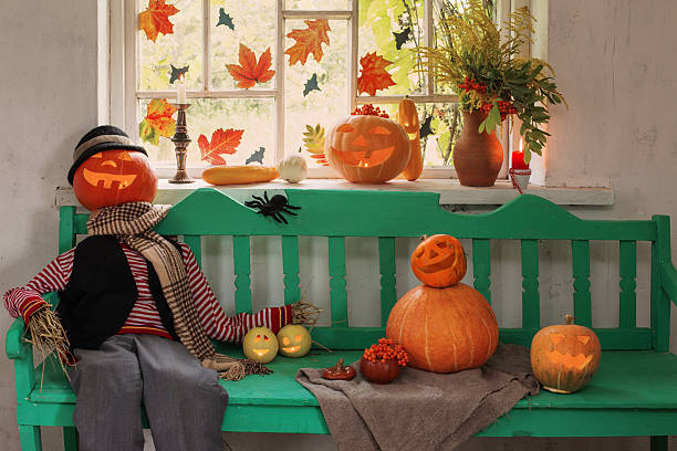 halloween pumpkin and decoration indoor