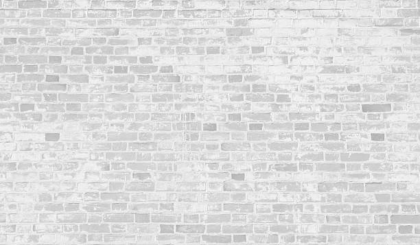 fondo de pared de ladrillo blanco descolorido. - brick fotografías e imágenes de stock