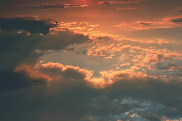 istock Beautiful sunset - sunrise with clouds. Sky with clouds. 589943312