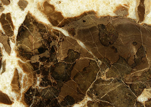 istock Closeup of brown and white marble 589944038