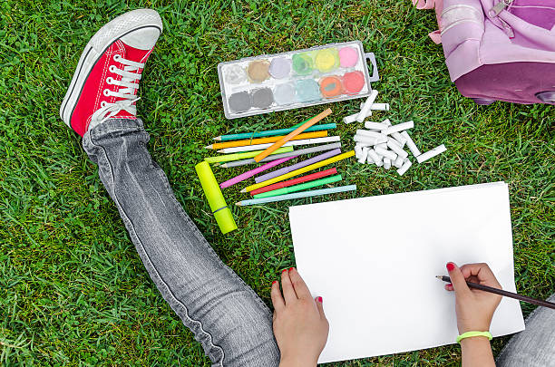 istock view from up on school supplies 589946148