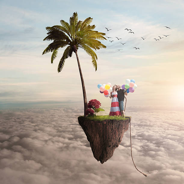 istock boy and girl on a flying island 589946842