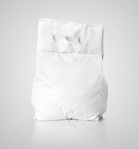 istock White blank washing powder bag package on gray 589949400