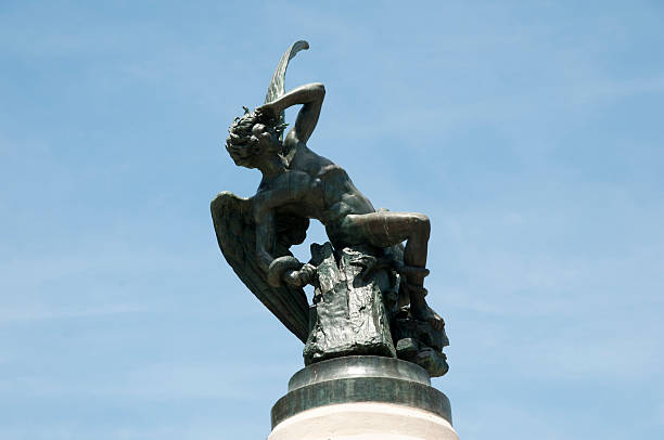 istock Fallen Angel Statue - Madrid - Spain 589952328