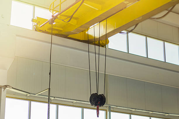 istock Industry Crane in factory. 589955080