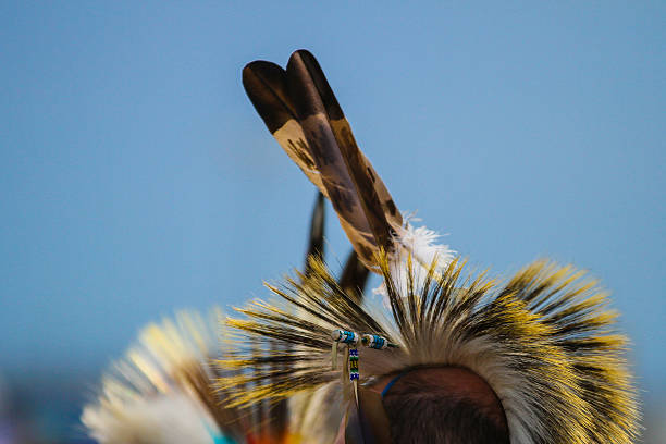 istock Indian Head Dress Feathers - Stock Image 589955158