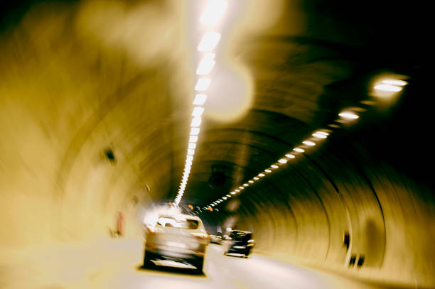 istock Traffic in Road Tunnel - Motion İmage 589955786