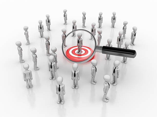 istock Business Characters with Target and Magnifying Glass 589959300
