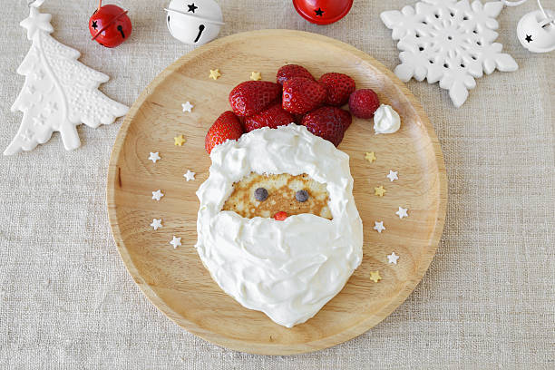 istock Fun homemade santa pancake breakfast for kids 589962274