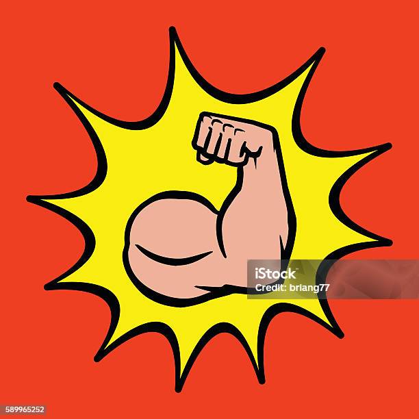 Biceps Flex Arm Vector Icon Stock Illustration - Download Image Now - Muscular Build, Strength, Bicep