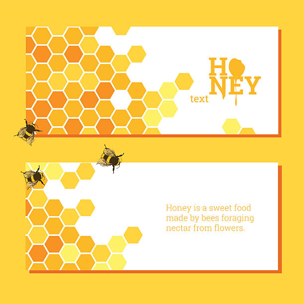 Honeycombs bright background Honeycombs bright vector background illustration honey jar liquid gourmet stock illustrations