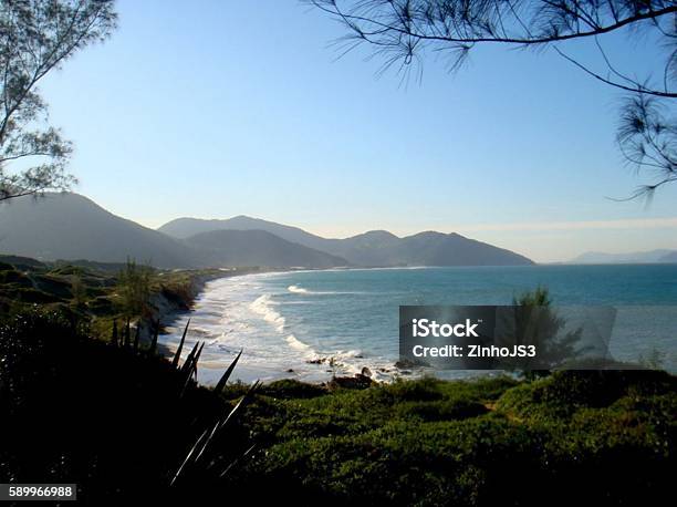 Siriu Beach Sc Brazil Blue Sky Stock Photo - Download Image Now - Beauty In Nature, Blue, Cliff