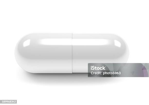 Pills Capsules Isolated On White Background Stock Photo - Download Image Now - Capsule - Medicine, Pill, White Color