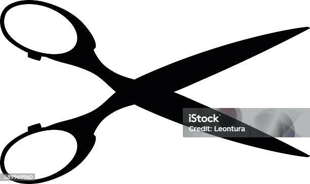 Scissors Silhouette Stock Illustration - Download Image Now - Scissors, Surgical Scissors, In Silhouette
