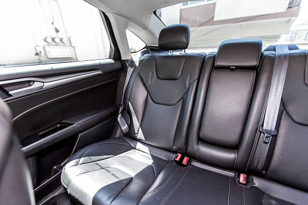 istock Back leather seat of a car 589970544
