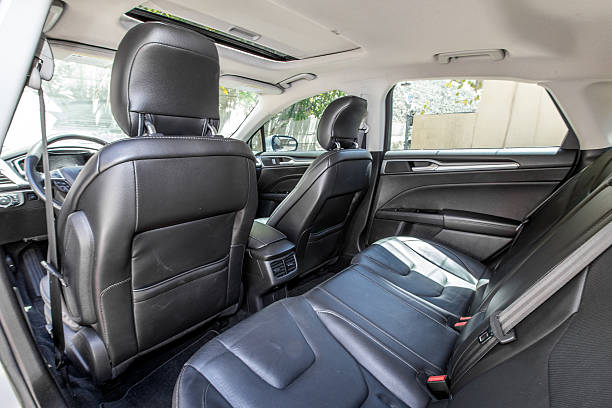 istock Back leather seat of a car 589970562