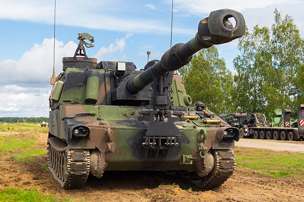 istock american howitzer stands on a battlefield 589972192