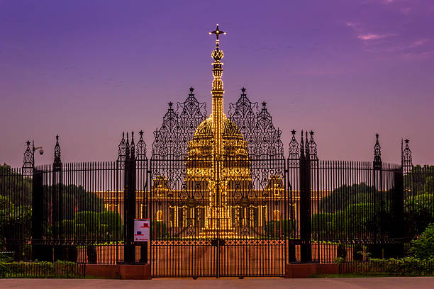 the presidents house of india - new delhi india night government imagens e fotografias de stock