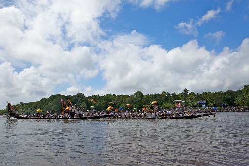 Kerala, India - September 20, 2013: Snake Boat Race in Aranmula, Kerala