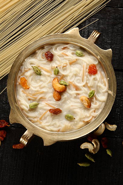 Overhead view-Indian sweet pudding Kheer