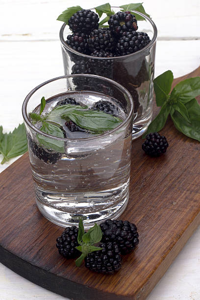 istock blackberry with mineral water 589974538