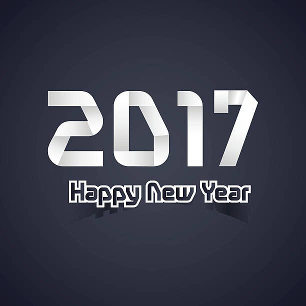 Typography design for new year 2017 vector art illustration