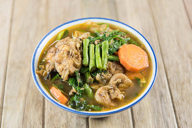 istock Catfish and mixed vegetables with a Northern Spices, Northern st 589980312