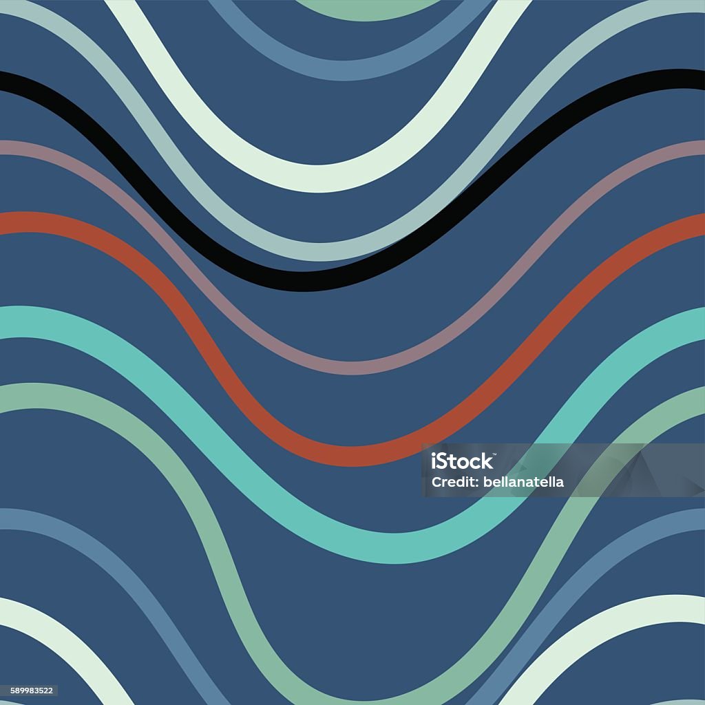 Wave Textile Pattern Seamless Wave Pattern Template For Textile In Vintage Style Stock ...