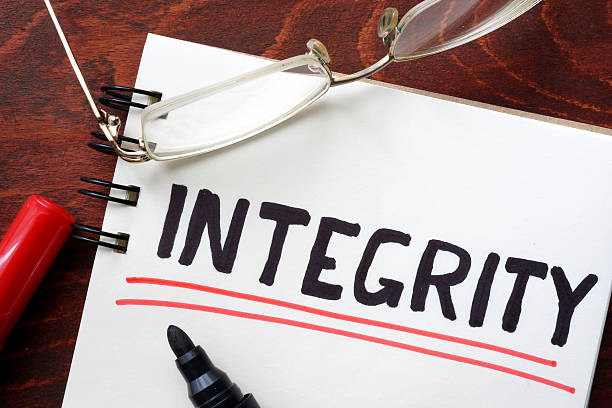 istock Integrity written in a notebook. Business concept. 589983936