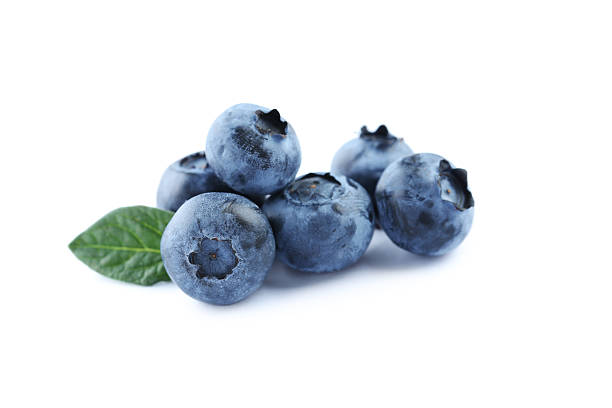 istock Tasty blueberries isolated on a white 589984168