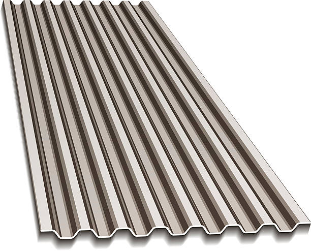 corrugated roofing sheet corrugated roofing sheet - illustration for the web corrugated roofing stock illustrations