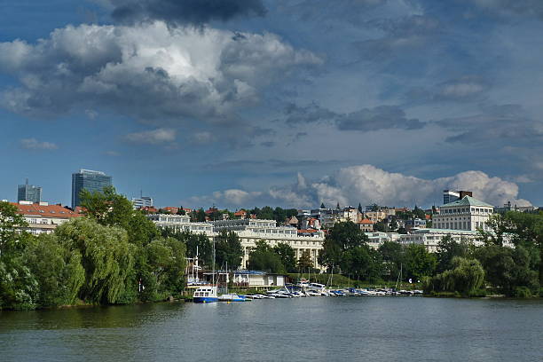 istock The Vltava river in Prague, Czech Republic 590033640