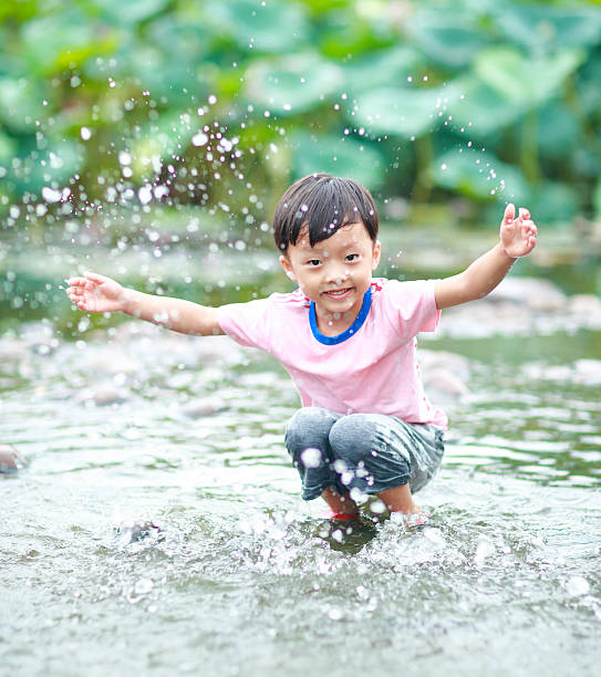 Cute children playing in the park 