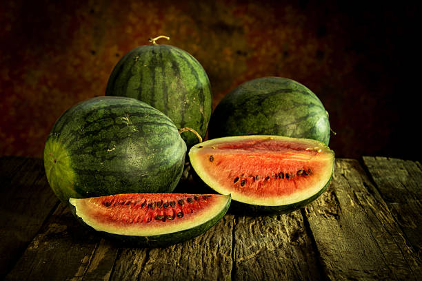 istock Still Life with Watermelon on wood 590035474
