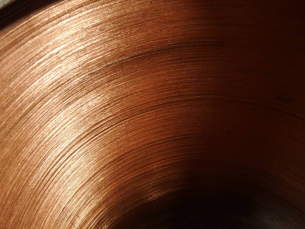 Bronze and copper tubular pattern stock photo