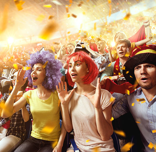 istock Sport fans: Group of cheering fans 590043146