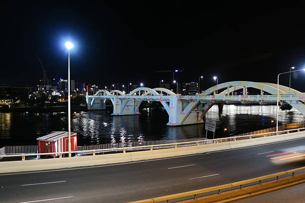 istock Brisbane River and a Bridge Illuminated 590045402