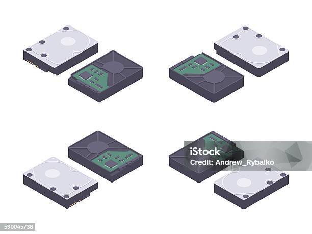 Hdd Isometric Vector Isometric Flat Hdd Hard Drive Disk Stock Illustration - Download Image ...