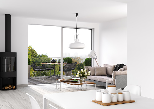 Modern interior. Render image.