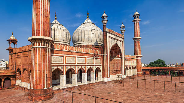 masjid jama masjid, delhi, india - delhi india islam jama masjid imagens e fotografias de stock