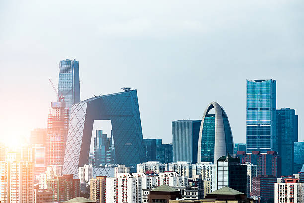 Beijing skyline China World Trade Center beijing stock pictures, royalty-free photos & images