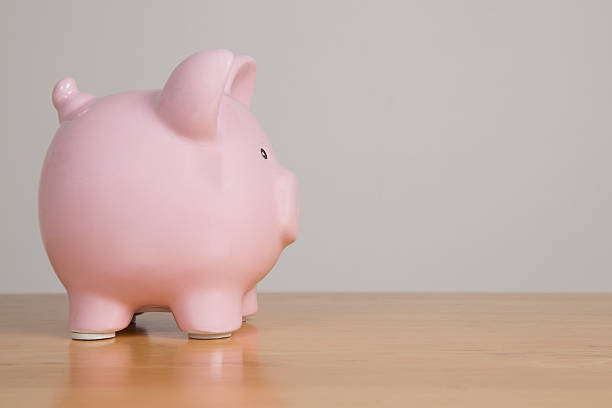 istock Piggy bank from the side 590052398