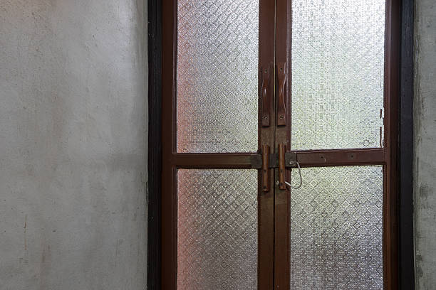 istock White Stain Glass Door Vintage style 590052422