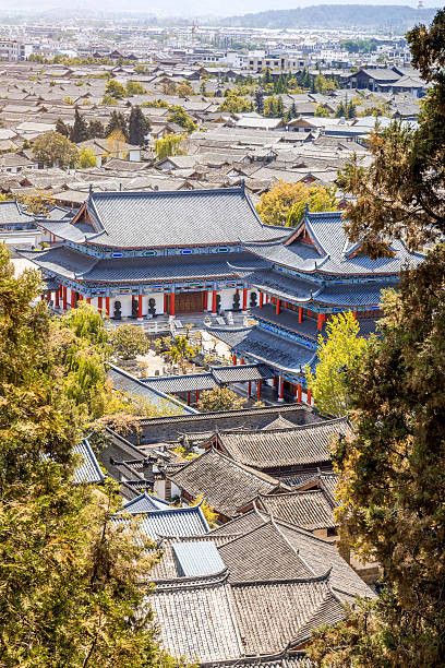 istock The famous rooftop in Lijiang, China 590055646