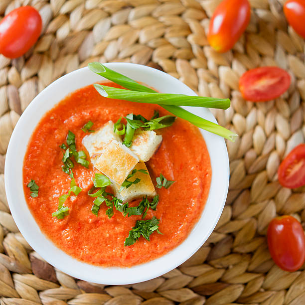 Tomato soup stock photo