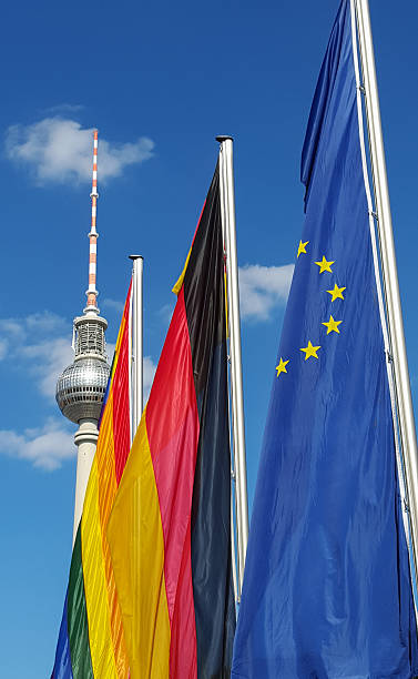 istock Berlin television tower and flags: Germany, Europe, Gay Pride, 590058964