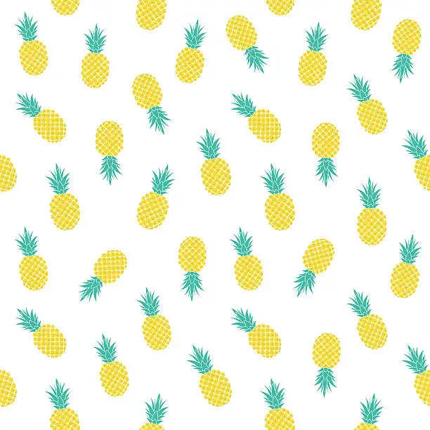 Vector illustration of light pattern with pineapples